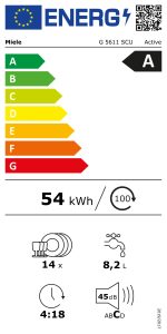Energiesparlabel G 5611 SCU Active